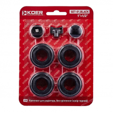 Комплект для радіатора Koer SET-01.Black 1/2" Без кріплення (кол. чорний) (KR5185) Комплект для радіатора Koer SET-01.Black 1/2" Без кріплення (кол. чорний) (KR5185)