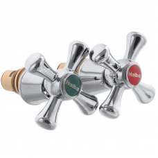 Ручки Haiba Smes (з кран буксами, пара) керамічні (AC0600) Ручки Haiba Smes (з кран буксами, пара) керамічні (AC0600)