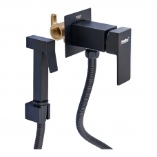 Змішувач для гігієнічного душу Haiba Kubus 002 (Inner) Black (HB3952)