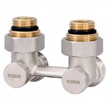 Вузол нижнього підключення радіатора 3/4'' кутовий (комплект) Koer KR.1132 (KR2816)
