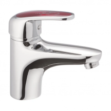 Змішувач для умивальника Haiba Magic 001 з червоною ручкою (HB0684)