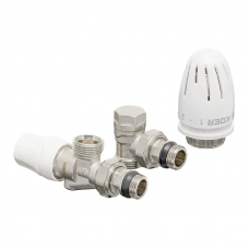 Комплект для підключення радіатора Koer SET-16 - 1/2"x3/4" (осьовий) з термоголовкою ЗЗ (KR3179)